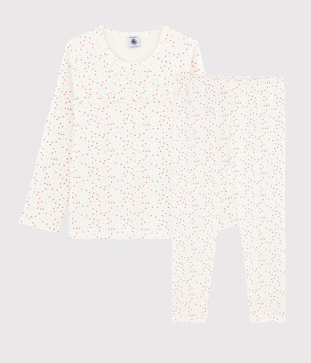 Girls' Multicoloured Spots Organic Cotton Pyjamas white/multicolor