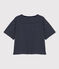 Women's Boxy Cotton T-Shirt SMOKING blue/MARSHMALLOW white