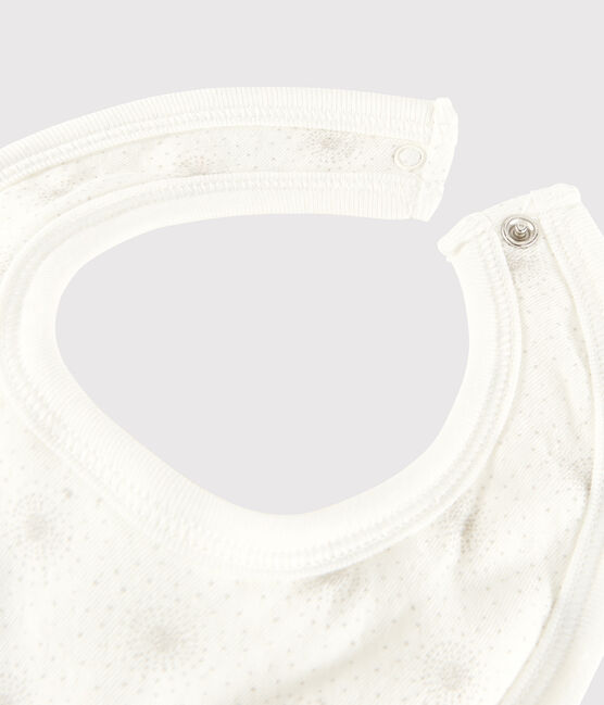Baby's White Printed Tube Knit Bib MARSHMALLOW white/MULTICO white