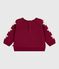 Babies' soft, warm, star-patterned cotton sweatshirt AMARANTE