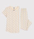 Girls' Heart Patterned Short-Sleeved Cotton Pyjamas