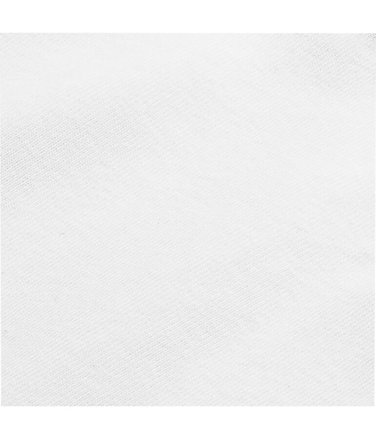 Baby short-sleeved plain cotton envelope-neck bodysuit Ecume white