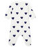 Baby girls-boys' ribbed sleepsuit MARSHMALLOW white/MEDIEVAL blue