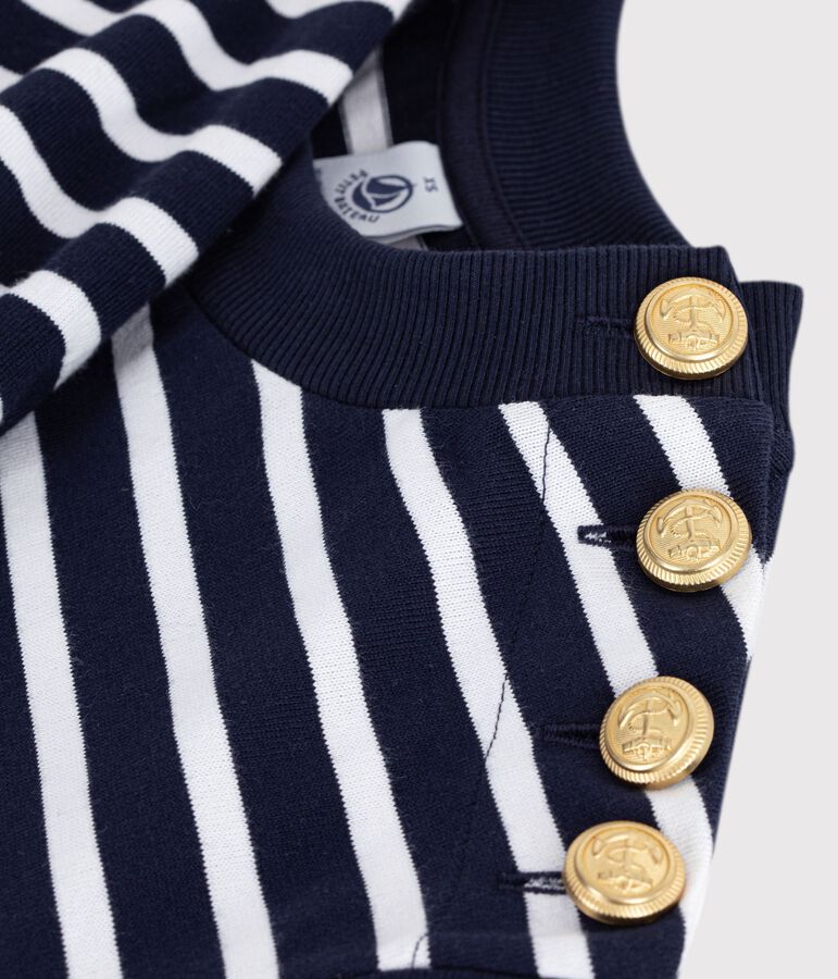 Women's cotton Breton top blue/white