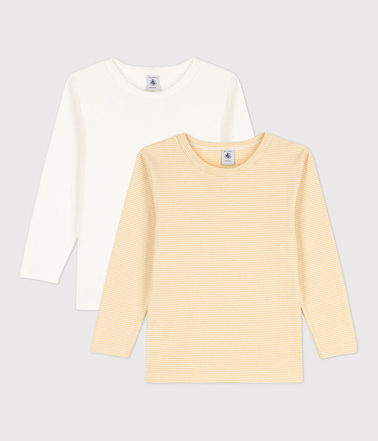 Boys' Cotton Long-Sleeved T-Shirt - 2-Pack multicolor