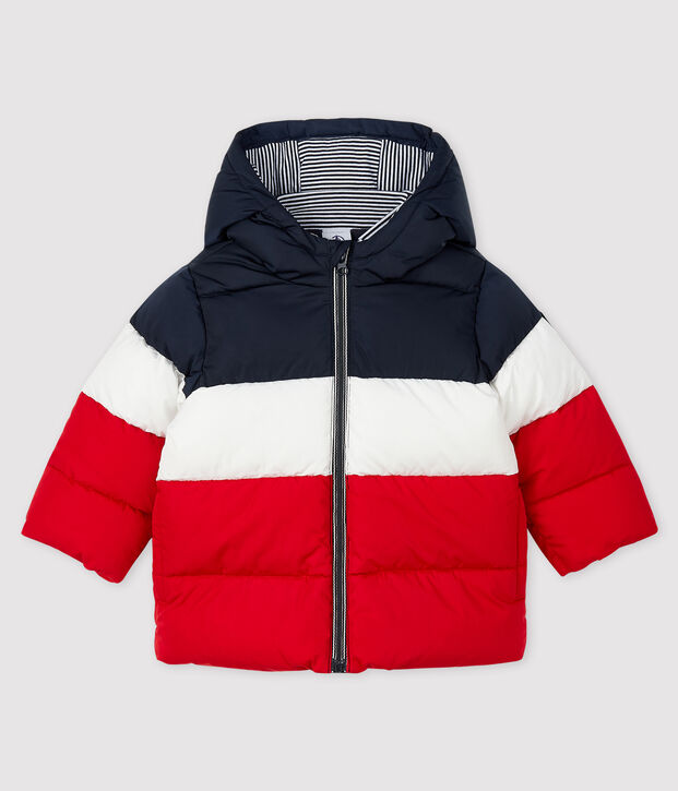 Baby boy's quilted puffer jacket blue/multicolor