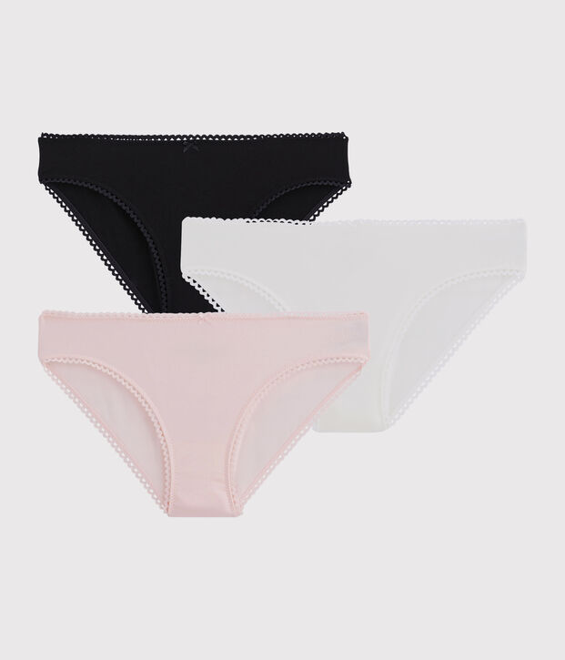 Women's Elastane Cotton Briefs - 3-Pack multicolor