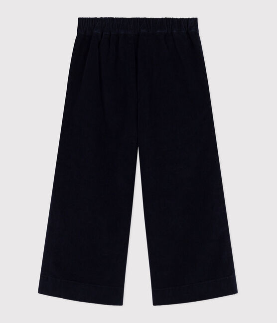 Children's plain corduroy trousers SMOKING blue