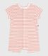 Babies' stripy cotton terry playsuit