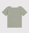 Boys' Stripy Lightweight Jersey T-shirt CROCO green/AVALANCHE