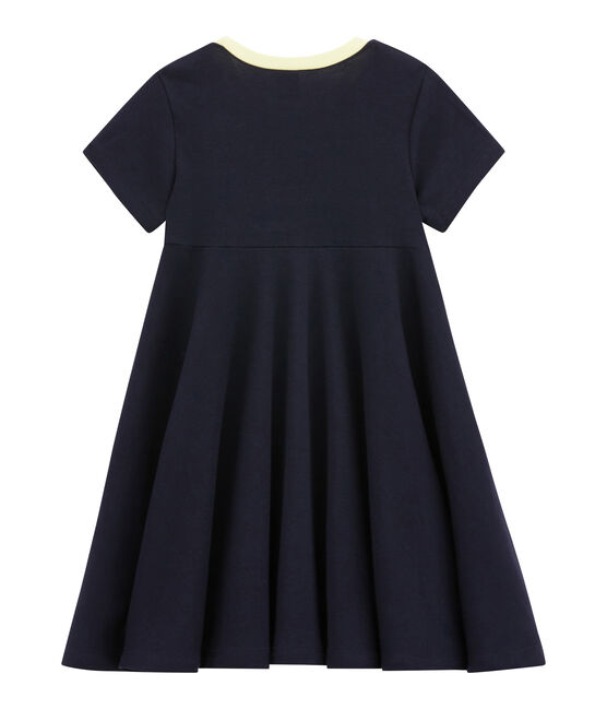 Girl's lightweight jersey dress Abysse blue