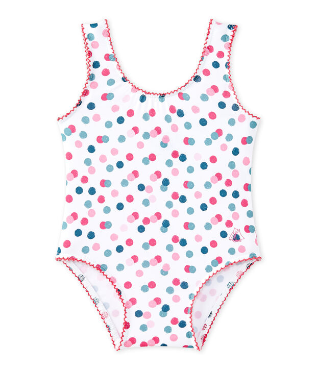 Baby girl's print swimsuit white/multicolor