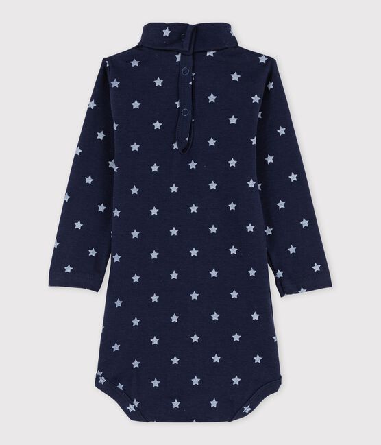 Unisex Babies' Long-Sleeved Roll-Neck Bodysuit SMOKING blue/MARSHMALLOW white