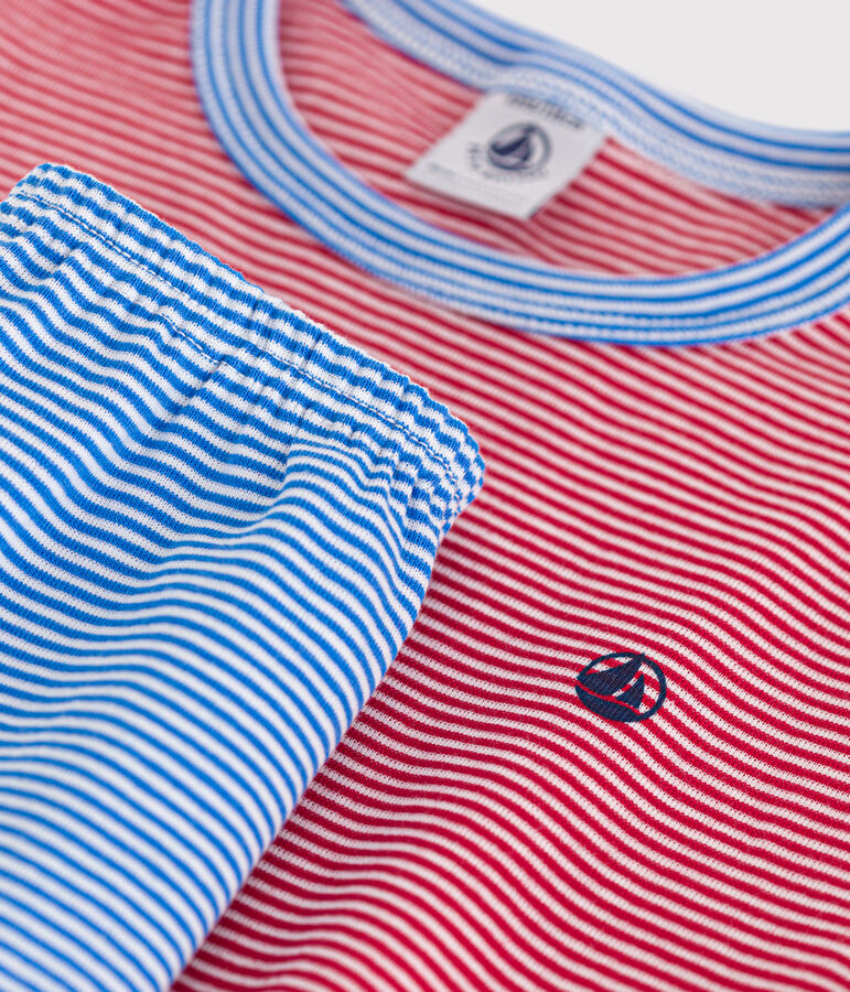 Children's Short Striped Cotton Pyjamas CORRIDA /MULTICO