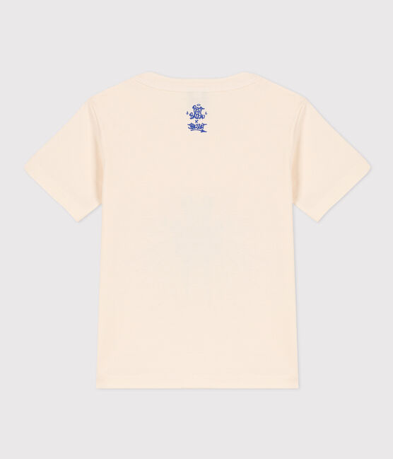 Boys' short-sleeved cotton T-shirt AVALANCHE white/MULTICO