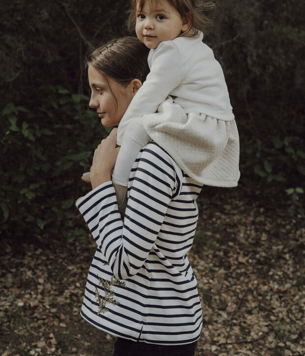 Petit Bateau x Deyrolle Women's Breton Top white/blue