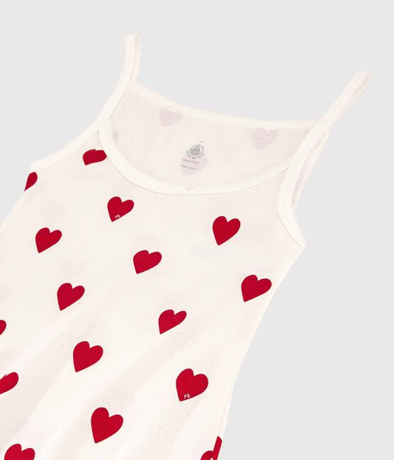 Women's Strappy Heart Dress MARSHMALLOW white/TERKUIT red