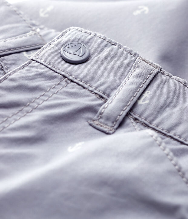 Baby Boys' Embroidered Twill Trousers grey