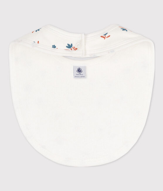 Babies' Patterned Cotton Bib MARSHMALLOW white/MULTICO white