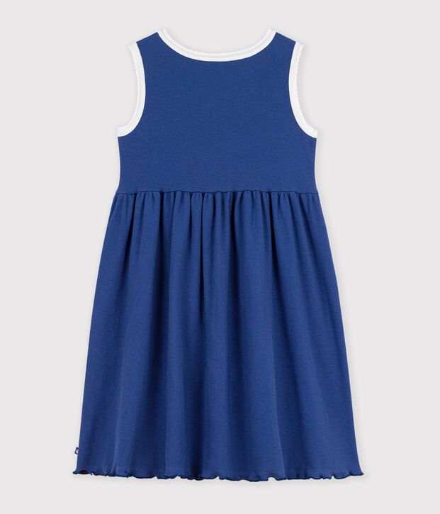 Children's sleeveless plain cotton dress CREPUSCULE