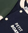 Boys' fleece baseball jacket blue/multicolor