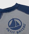 Children's Unisex UV-Proof Recycled T-shirt MEDIEVAL blue/MARSHMALLOW white