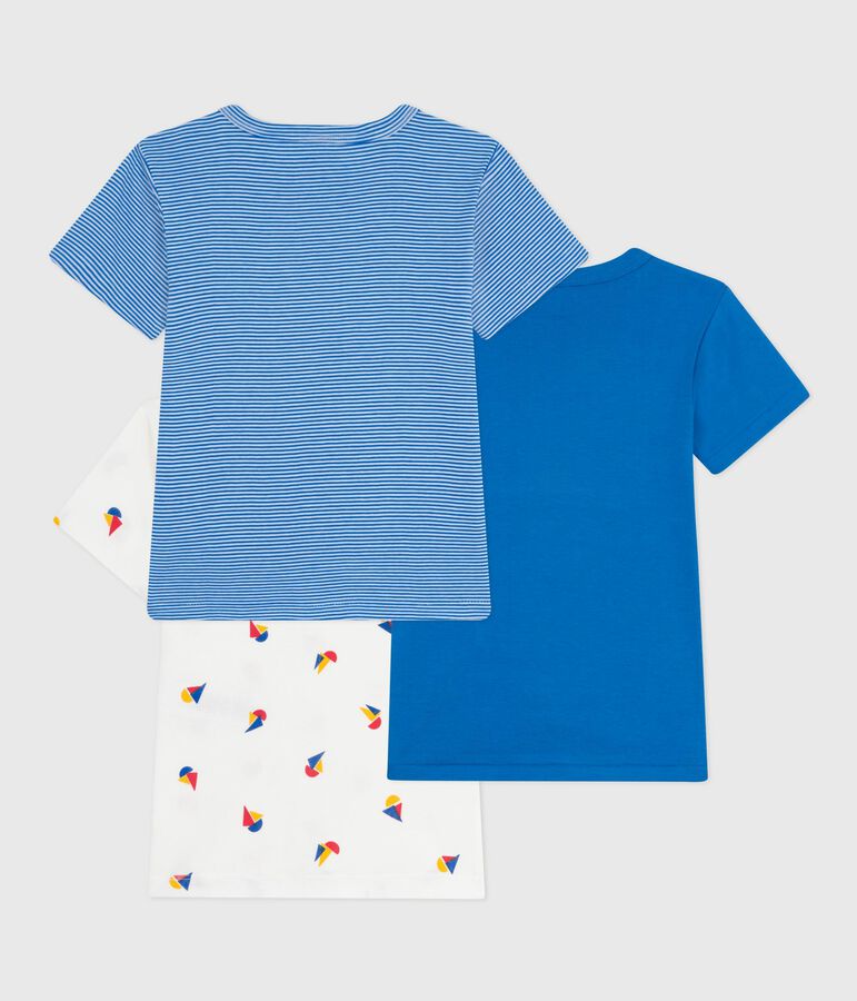 Pack of children's short-sleeved printed cotton T-shirts multicolor