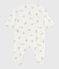 Babies' printed tube knit pyjama suit MARSHMALLOW /BRUN