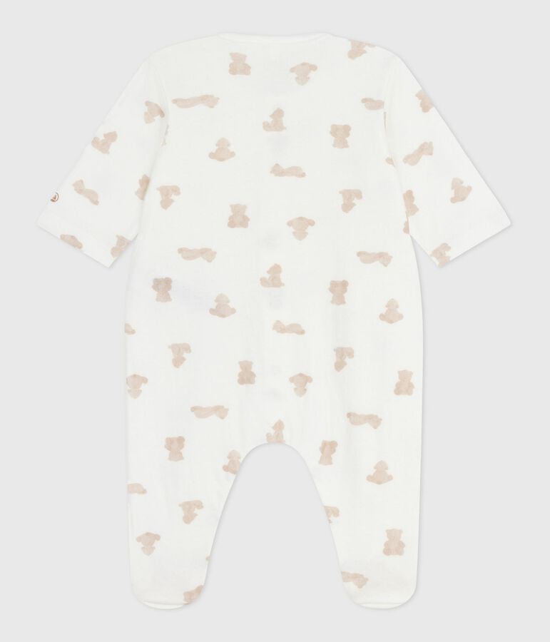 Babies' printed tube knit pyjama suit MARSHMALLOW /BRUN