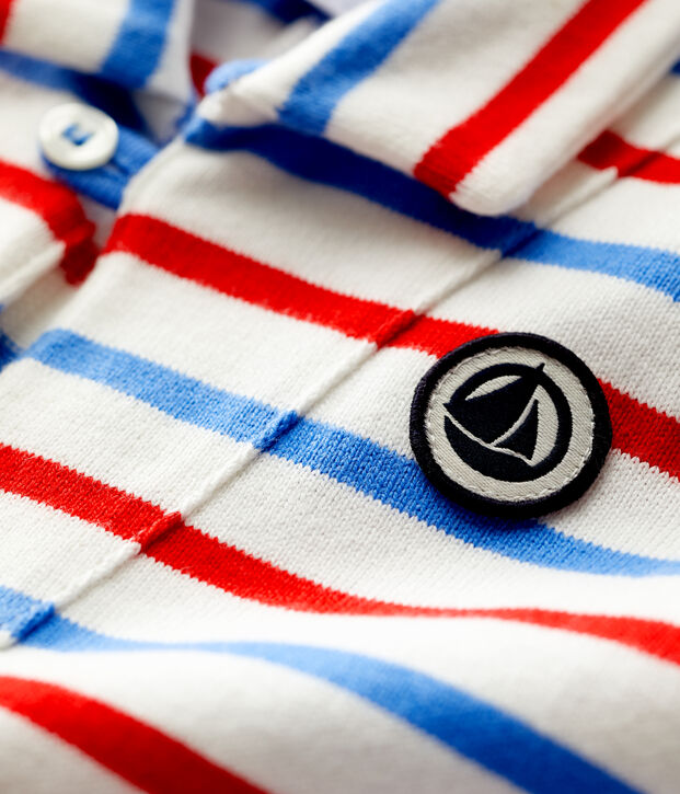 Babies' Thick Jersey Short Playsuit white/multicolor