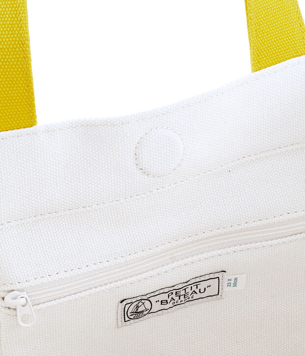 Shopping bag white/yellow
