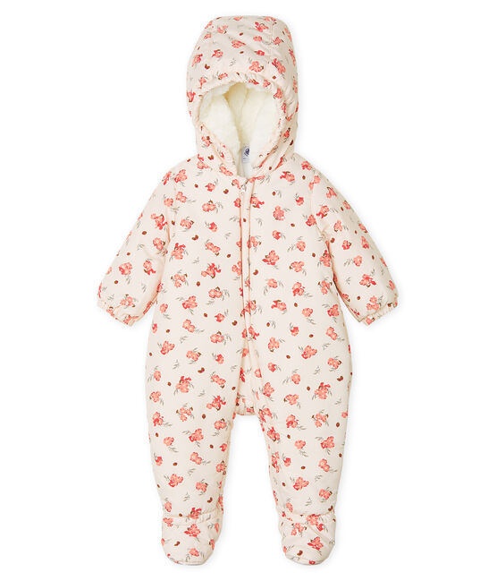 Baby Girls' Print Microfibre Snowsuit FLEUR pink/MULTICO white