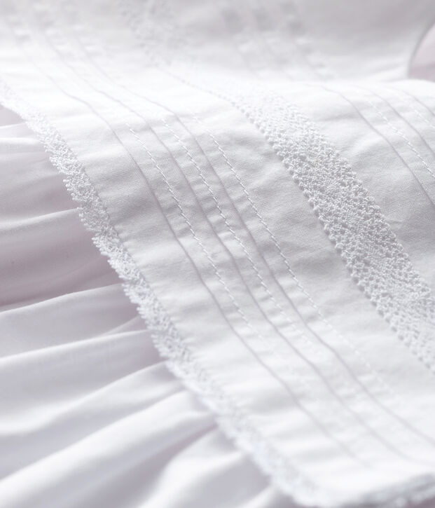 Baby Girls' Sleeveless Poplin Formal Dress white