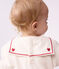 Babies' sweatshirt in plain cotton with a sailor collar and embroidery MILK