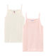 Girls' strap vest - Set of 2