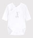Unisex Babies' Short-Sleeved Wrapover Bodysuit