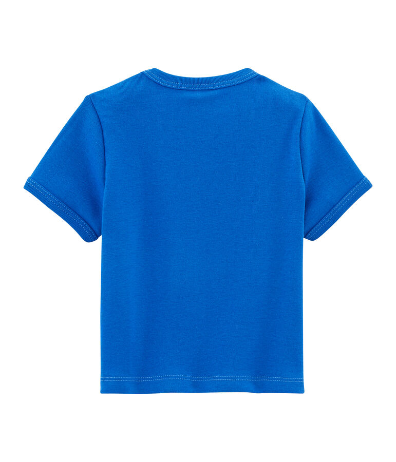 Baby boys' plain T-shirt blue