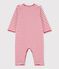 Babies' Footless Fleece Sleepsuit MARSHMALLOW white/TERKUIT red