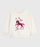 Children's printed cotton sweatshirt MILK Ecru