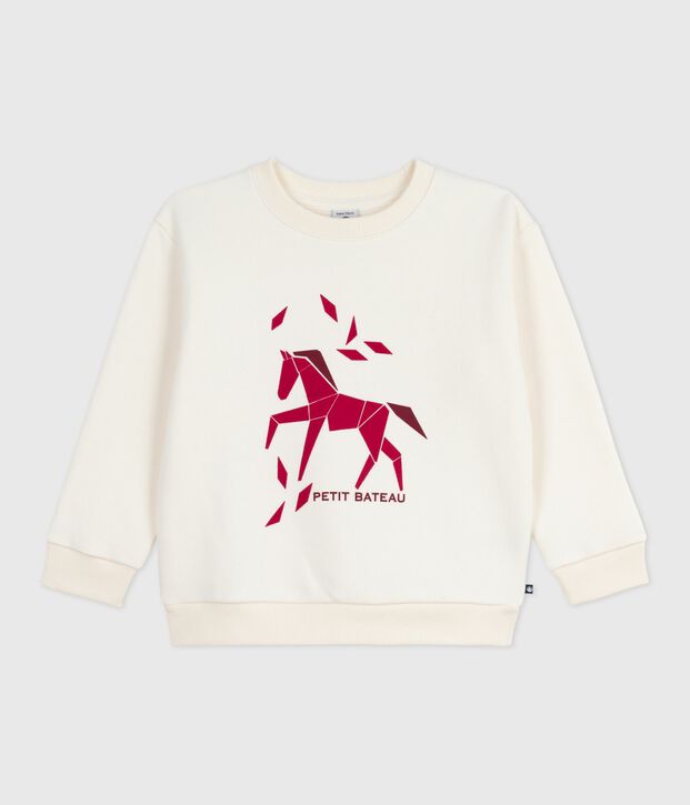 Children's printed cotton sweatshirt MILK