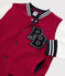 Children's Unisex Fleece Baseball Jacket red/white