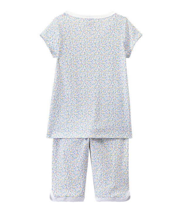 Girl's print shortie pyjamas white/multicolor