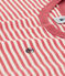 Boys' Striped Cotton T-Shirt PAPI pink/AVALANCHE beige