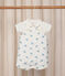 Babies' animal print cotton dungarees/body set MARSHMALLOW white/MULTICO white