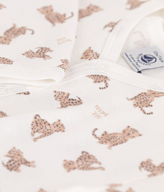 Printed Cotton Sleepsuit MARSHMALLOW white/MULTICO white