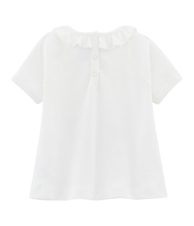 Baby Girls' Plain T-shirt white/multicolor