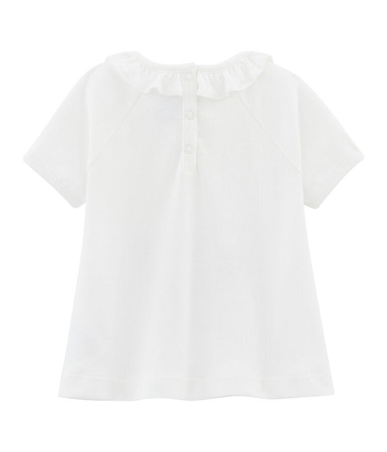 Baby Girls' Plain T-shirt white/multicolor