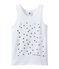Girl's tank top with gold motif ECUME white