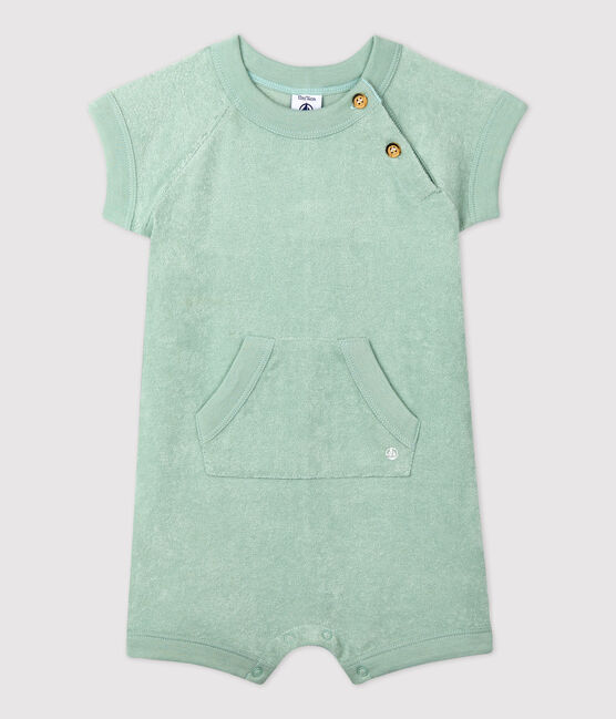 Babies' Terry Short Playsuit HERBIER green