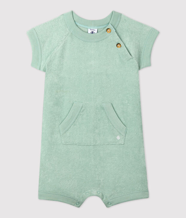 Babies' Terry Short Playsuit green